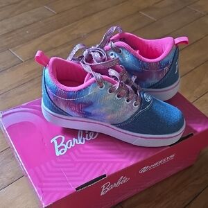 Barbie Kids HEELYS Sneakers - Pink and Blue Sparkle